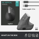 Logitech Accessories Logitech MX Vertical Ergonomic Wireless Mouse -Black