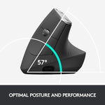 Logitech Accessories Logitech MX Vertical Ergonomic Wireless Mouse -Black