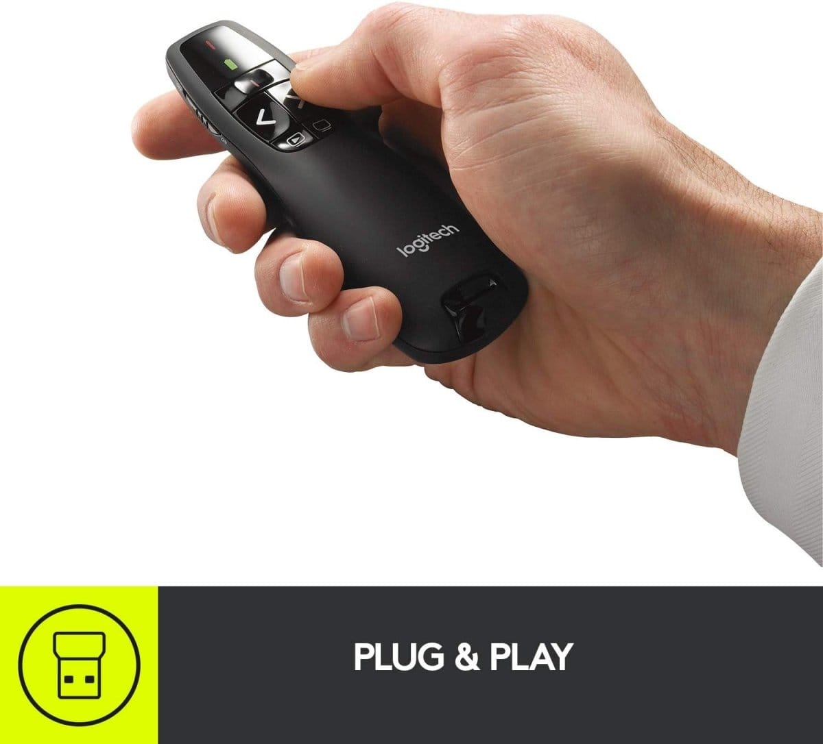Logitech R400 Wireless Presenter Remote Clicker with Laser Pointer - متجر نصر