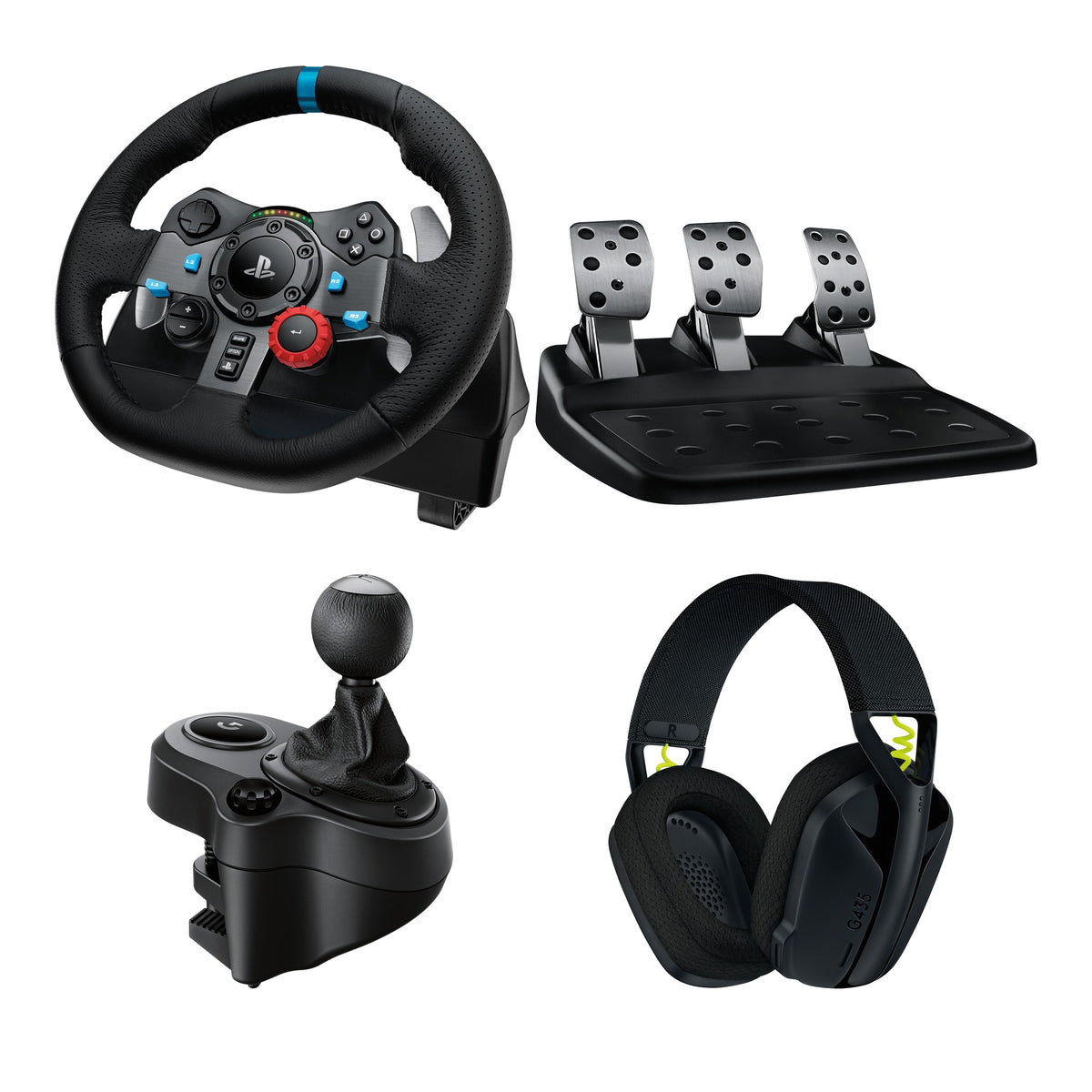 Logitech® G29 Driving Force + Driving Force Shifter + G435 Headset Bundle - متجر نصر