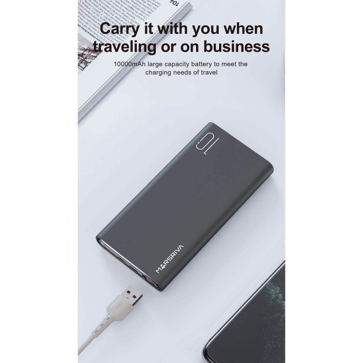 MARSRIVA 10000mAh Fast Charging 22.5W Power Bank | MR-PB10 - متجر نصر