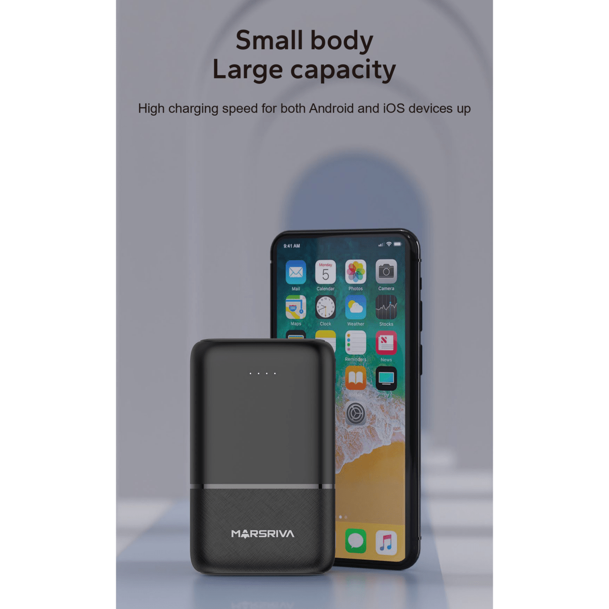 MARSRIVA Power Bank 10000mAh (Multicolor) | MR-PB10E - متجر نصر