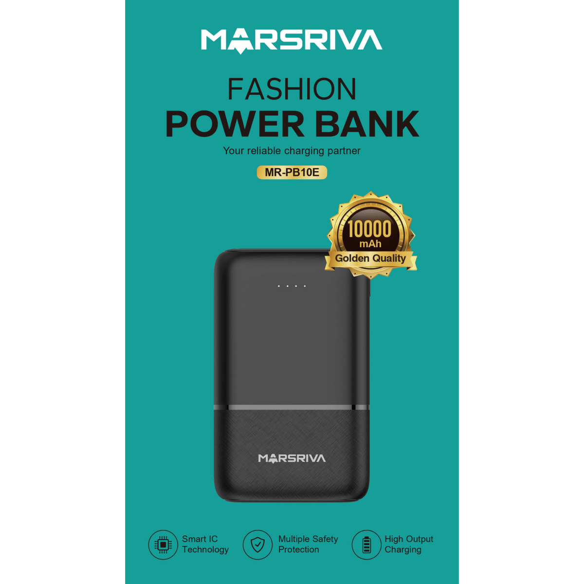 MARSRIVA Power Bank 10000mAh (Multicolor) | MR-PB10E - متجر نصر