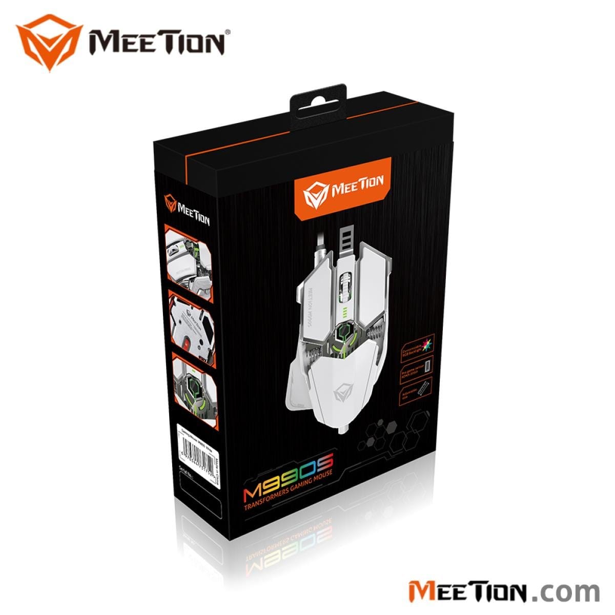 MeeTion MT-M990S RGB Programmable Gaming Mouse -White - متجر نصر