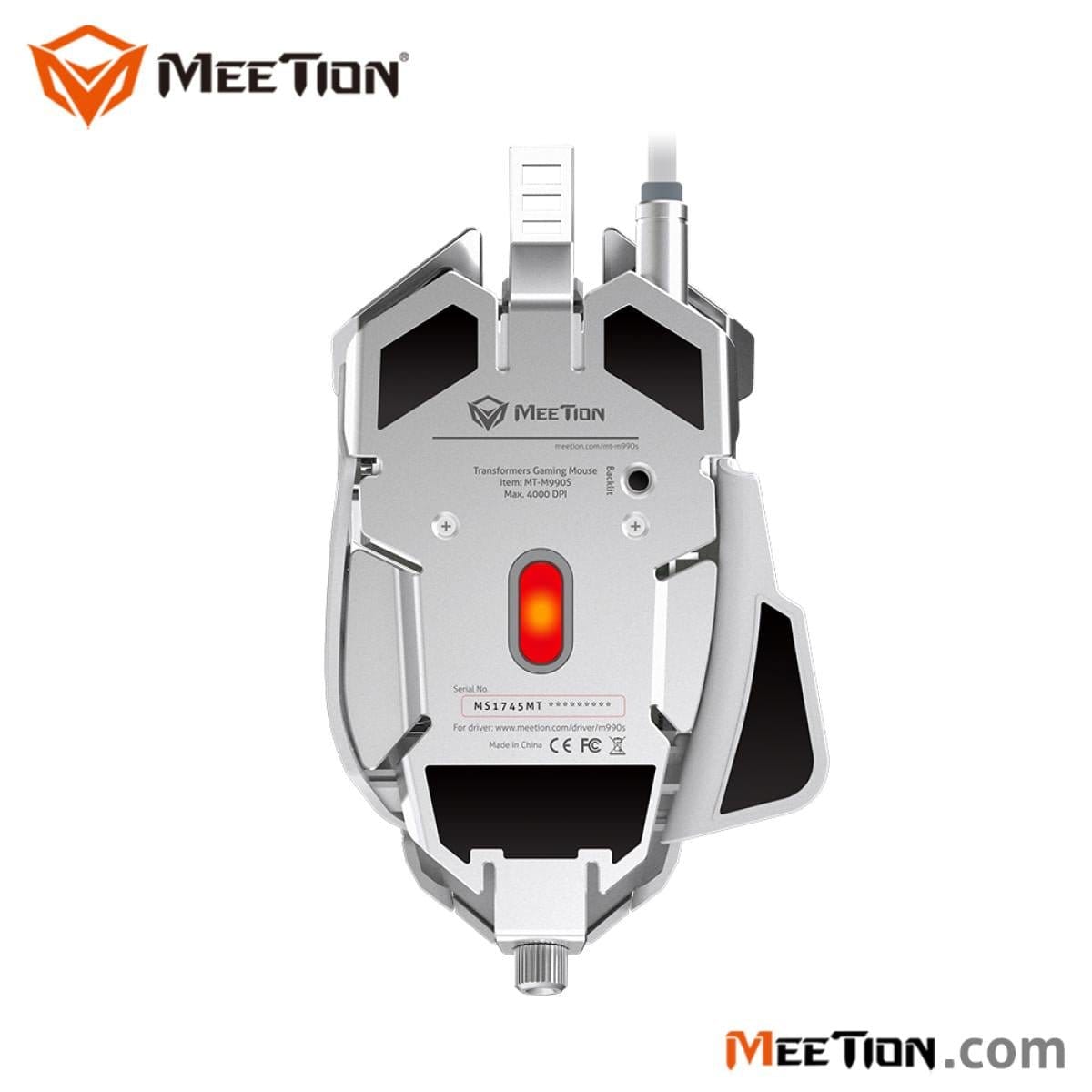 MeeTion MT-M990S RGB Programmable Gaming Mouse -White - متجر نصر
