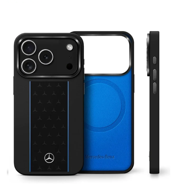 Mercedes iPhone MagSafe Silicone Case Blue Star | IPHONE 17 PRO - IPHONE 17 PRO MAX - متجر نصر