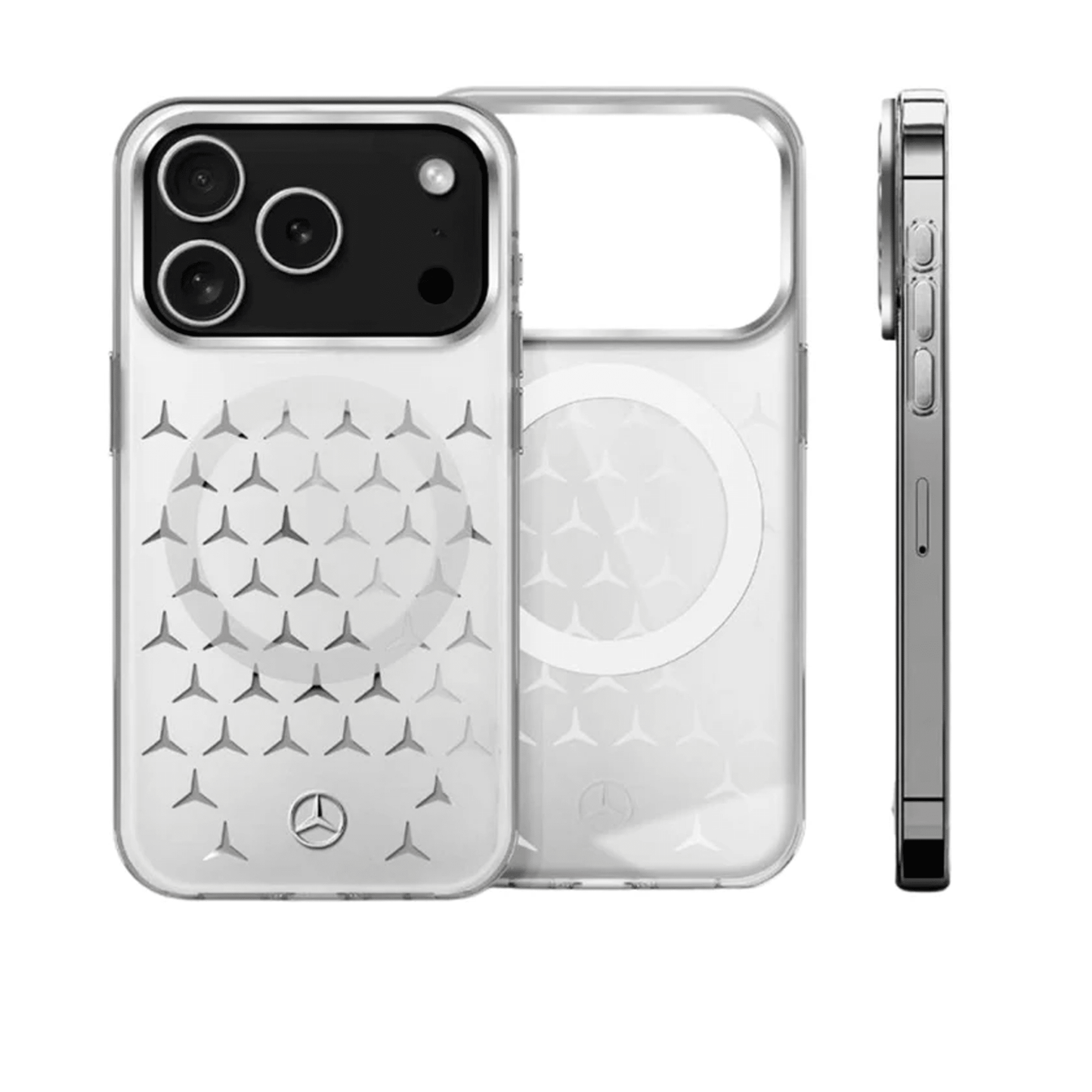 Mercedes MagSafe Frosted IML Case Star IPhone 17 Series | White - متجر نصر