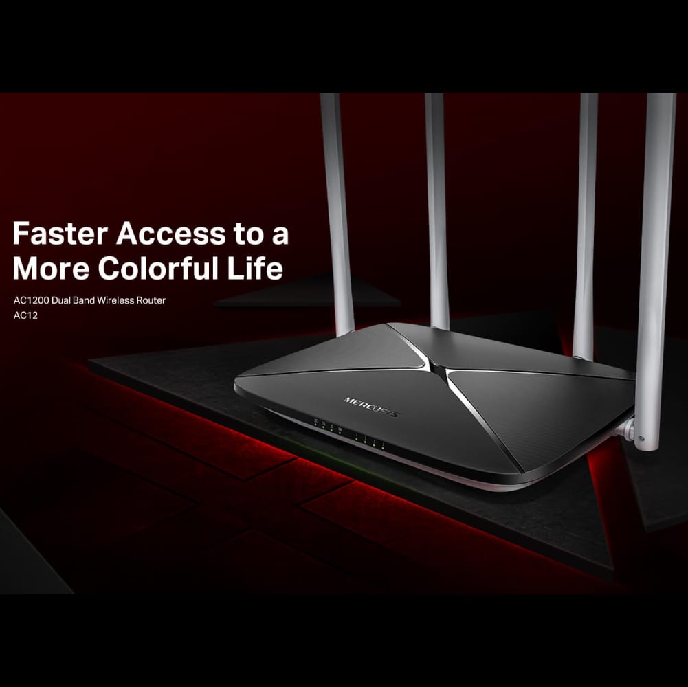 راوتر ثنائي النطاق جيجابت | AC1200 -AC12G - متجر نصر