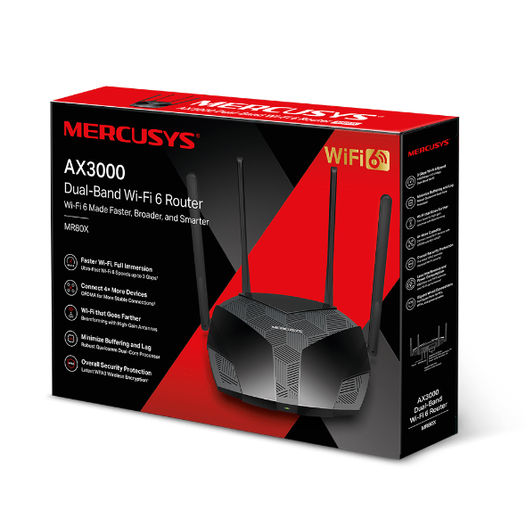 راوتر ثنائي النطاق جيجابت واي فاي 6  | AX3000-MR80X - متجر نصر