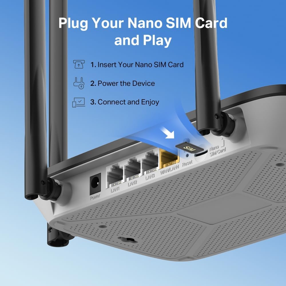 Mercusys MB115-4G | 300 Mbps Wireless N 4G LTE Router - متجر نصر