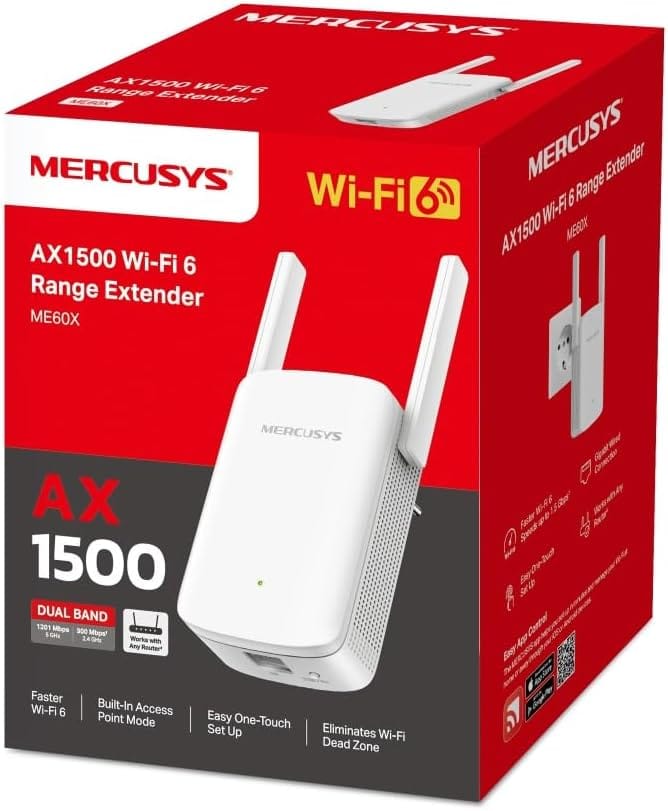 Mercusys ME60X | AX1500 Wi-Fi 6 Range Extender - متجر نصر