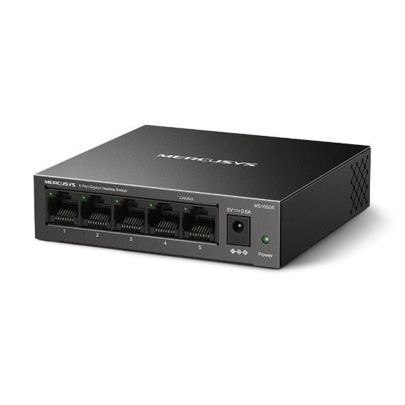 Mercusys MS105GS | 5-Port Gigabit Desktop Switch (Black) - متجر نصر