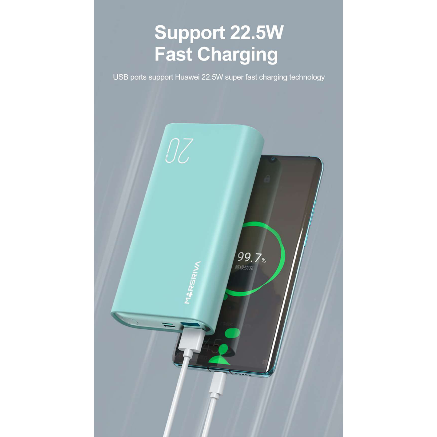MARSRIVA Power Bank 20000mAh Fast Charging | MR-PB20 - متجر نصر