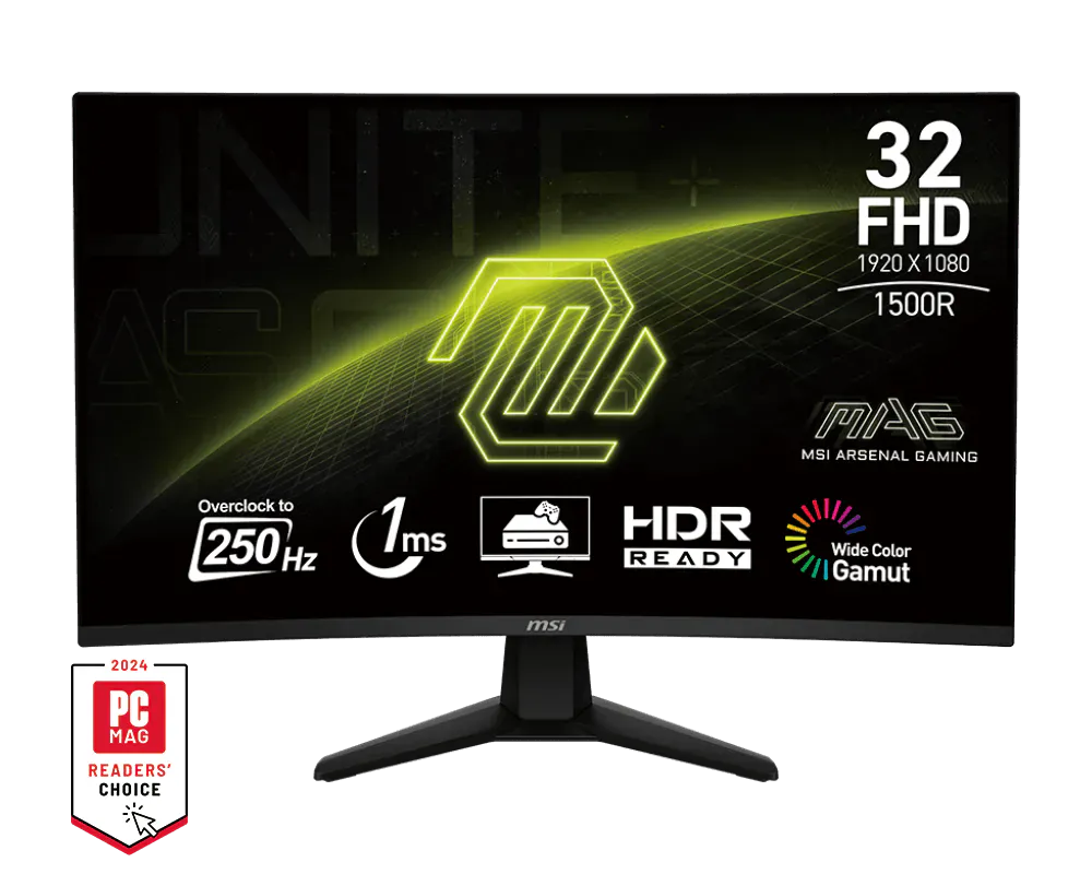 MSI | 31.5" Curved Gaming Monitor | 250Hz | MAG 32C6X - متجر نصر
