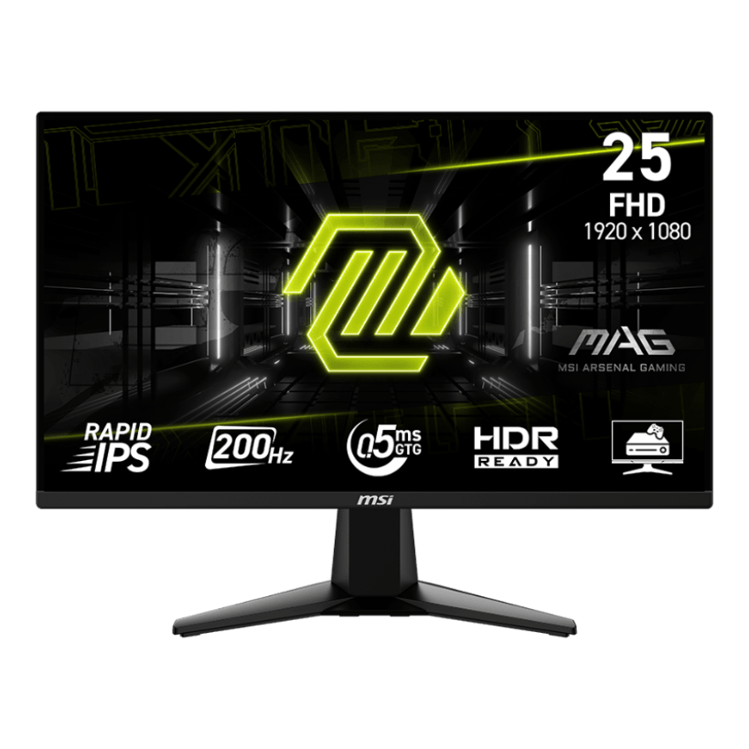 شاشة ألعاب MSI مقاس 25 بوصة | MAG255F E20 | تقنية IPS سريعة | معدل تحديث 200 هرتز | زمن استجابة 0.5 مللي ثانية - متجر نصر