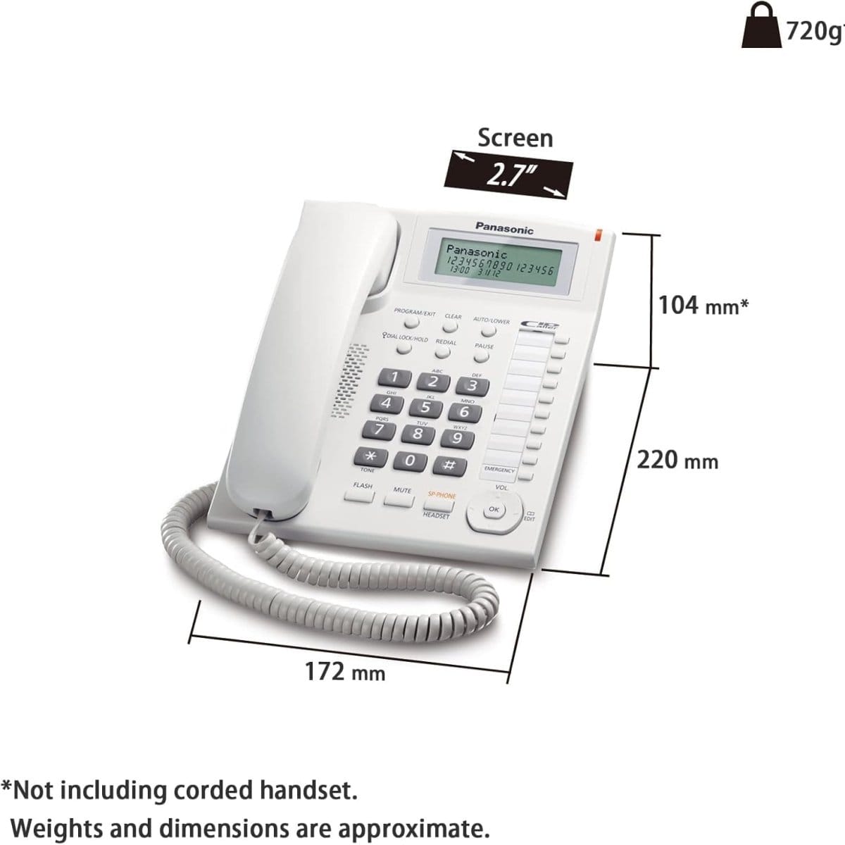 Panasonic Corded Phone KX-TS880FX - متجر نصر