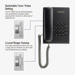 Panasonic Phone & Conference Panasonic KX-TS500FX Integrated Corded Telephone, Black