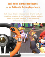 Playstation Smart&Games PXN V3 Pro Games Steering Wheel | (Black - Orange)
