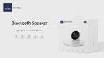 WIWU Wi-W017 15W Wireless Charger With Digital Alarm Clock And Bluetooth Speaker - White