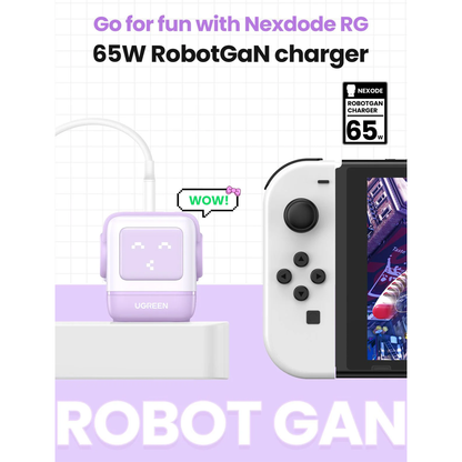 UGREEN Uno Charger 65W RobotGaN 3 Port Fast Charger Robot (EU)/ CD361-35291 متجر نصر
