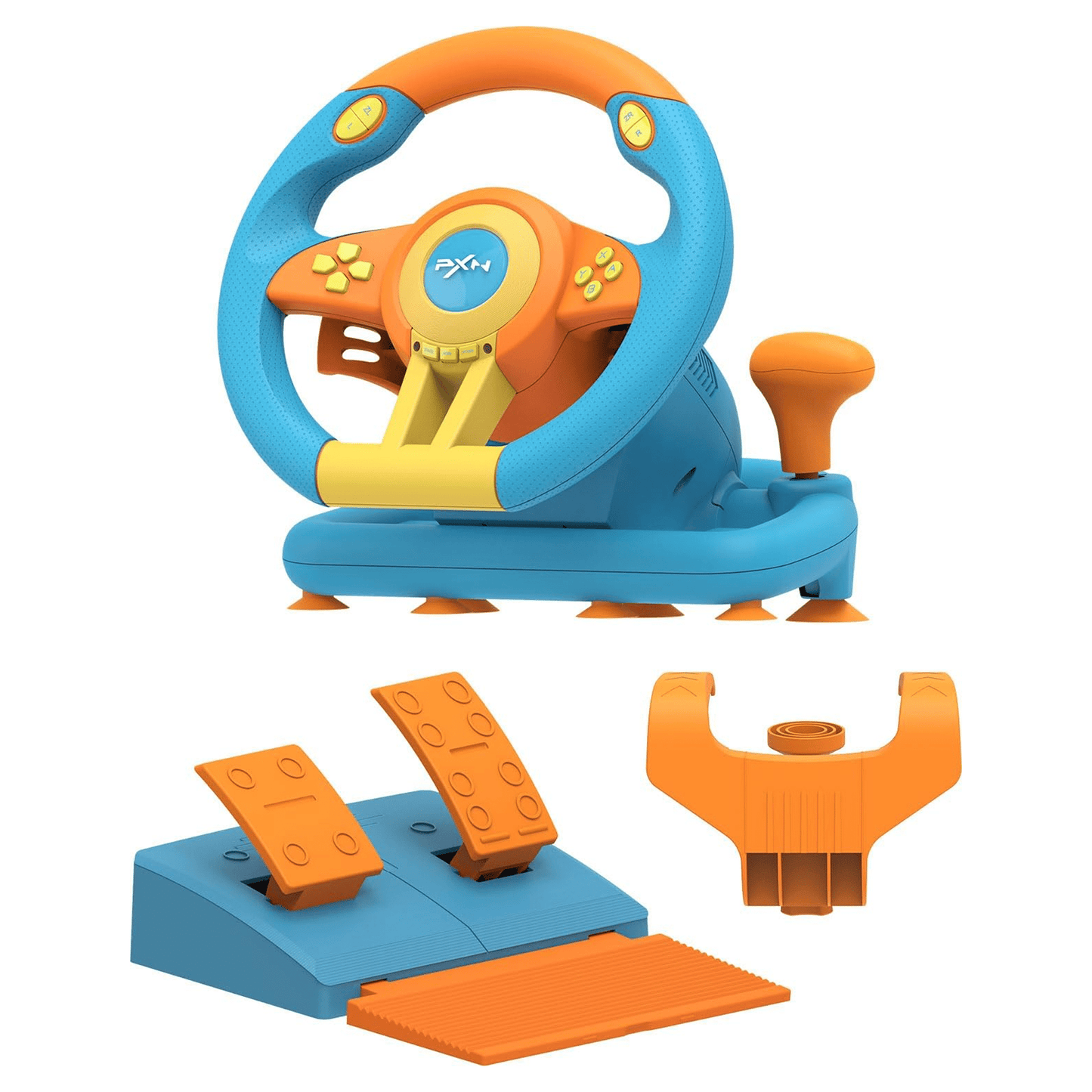 PXN V3 Pro Games Steering Wheel | (Blue & Pink - Cyan & Yellow) - متجر نصر