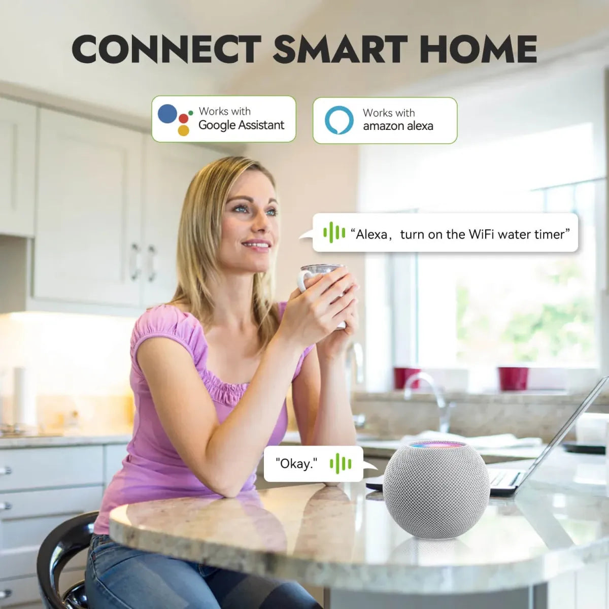 RainPoint WiFi Water Timer Kit (Valve + Smart Plug (EU) Socket) - متجر نصر