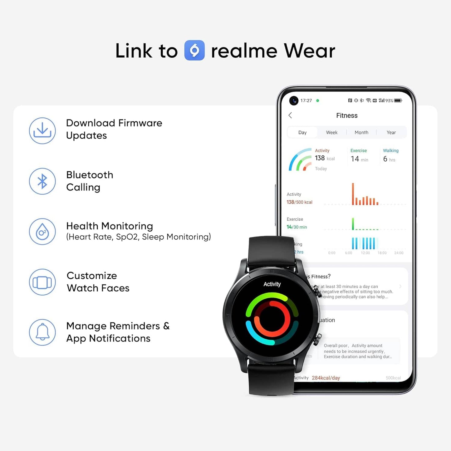 Realme TechLife Watch R100 Smart Watch -C - متجر نصر
