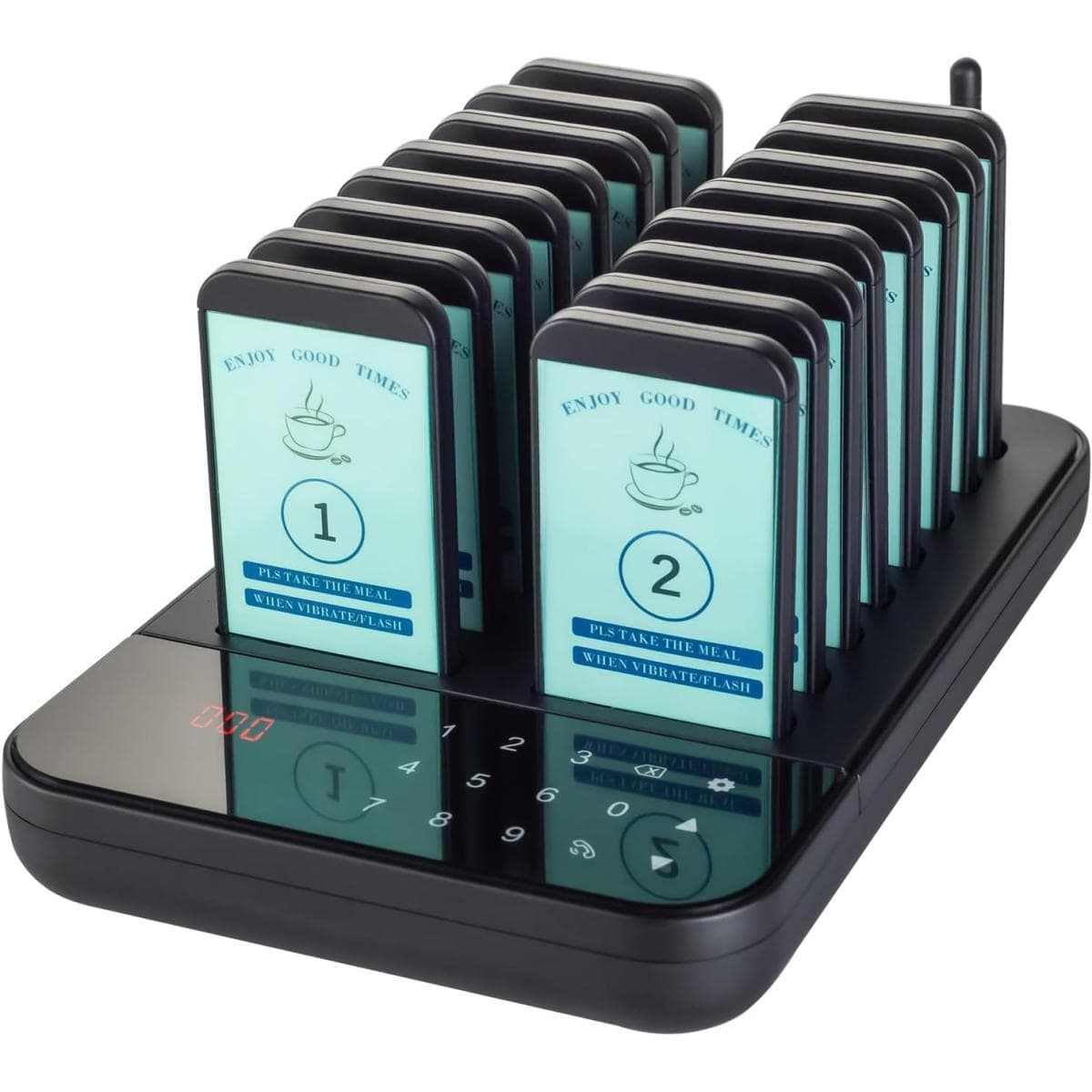 Wireless Vibration Calling System for Restaurant & Café 300m | 16 Pager - متجر نصر