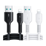 JOYROOM Long-Lasting Series Nylon Braided Fast Charging Cable 1m, 3A USB-A / 60W C to C / 30W C to Lightning | S-A9U