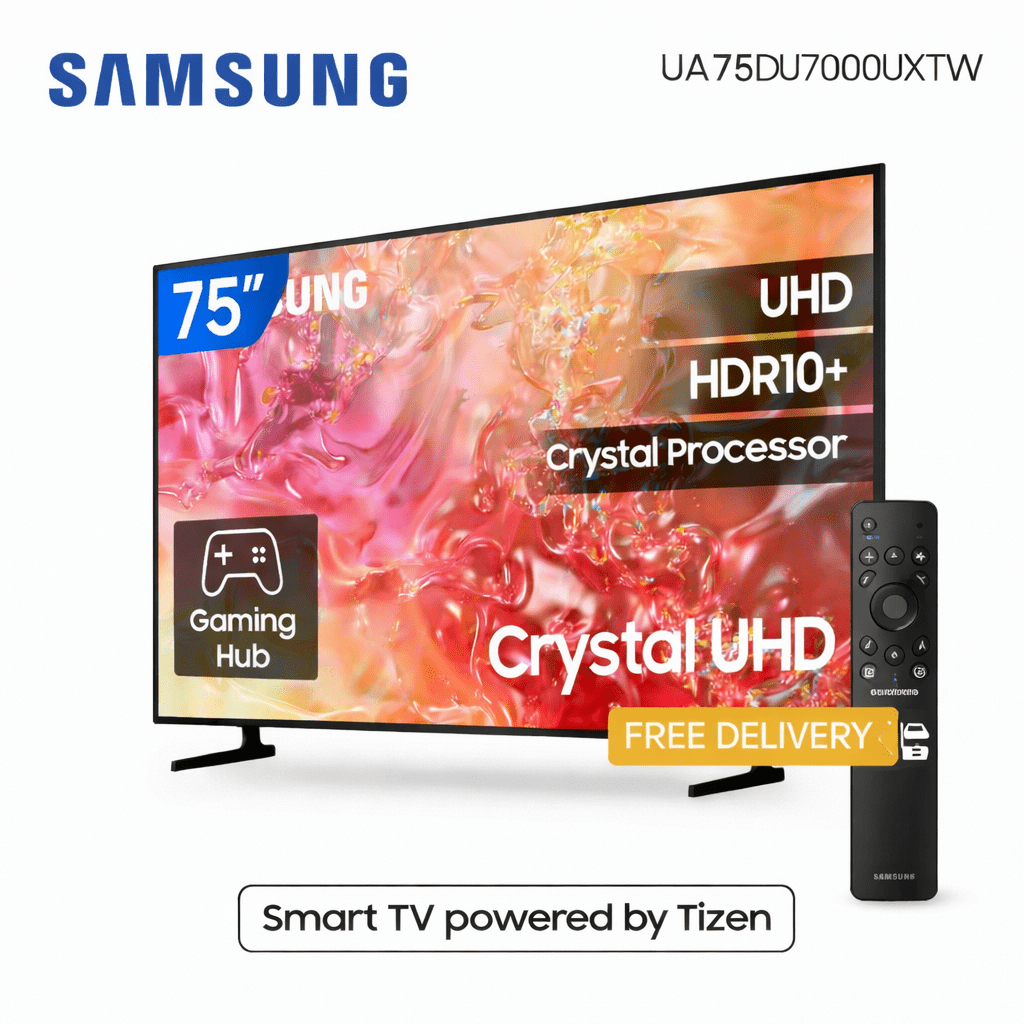 Samsung 75'' Crystal UHD 4K Smart TV | 75DU7000 2024 - متجر نصر