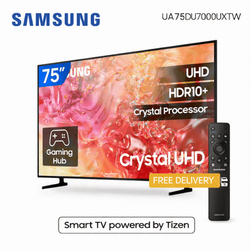 Samsung Screen Samsung 75'' Crystal UHD 4K Smart TV | 75DU7000 2024