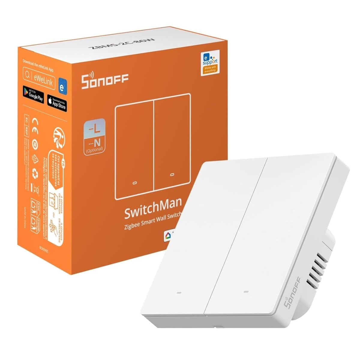 مفتاح الحائط الذكي SONOFF ZBM5 Zigbee (UK) - متجر نصر