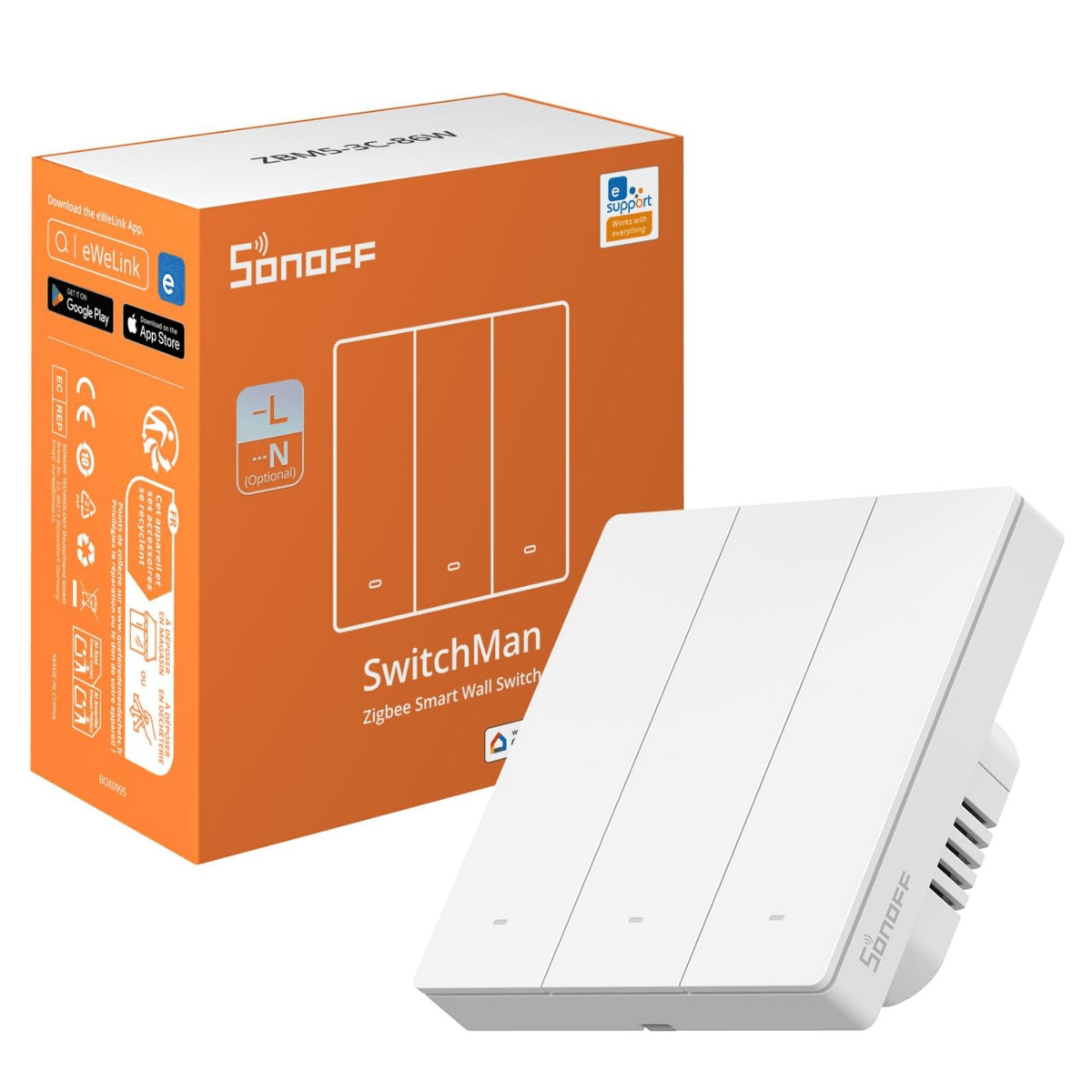 مفتاح الحائط الذكي SONOFF ZBM5 Zigbee (UK) - متجر نصر