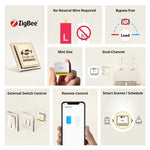 Sonoff Smart Home Sonoff-C MINI DUO Zigbee 2-Gang Smart Switch (Neutral / No Neutral) | MINI-ZB2GS