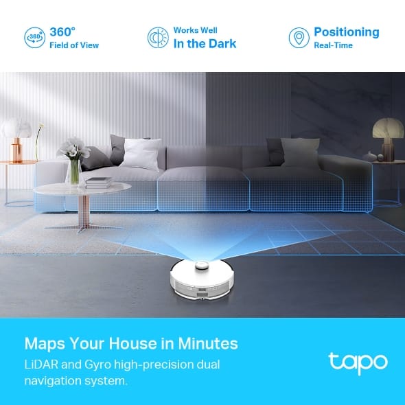 Tapo RV30 Plus / LiDAR Navigation Robot Vacuum & Mop - متجر نصر