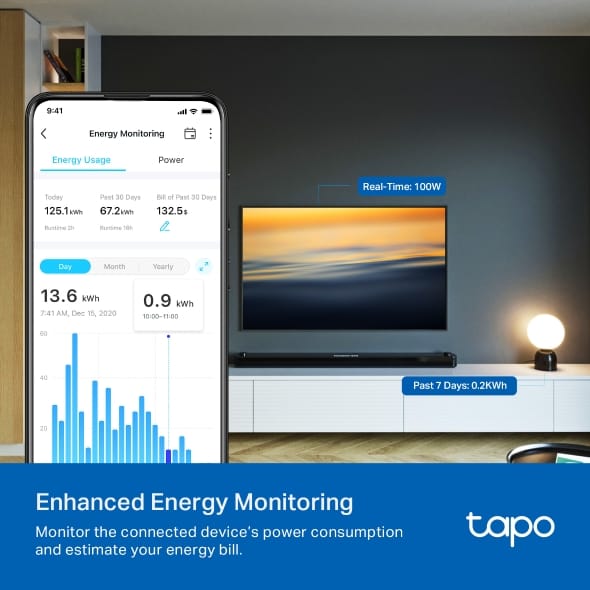 Tapo Mini Smart Wi-Fi Socket, Energy Monitoring | Tapo P110 - متجر نصر