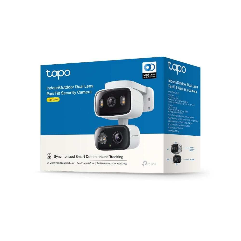 3MP Dual 2K Cameras | Smart Tracking | Indoor/Outdoor |Tapo C246D - متجر نصر