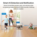 Tapo Surveillance Camera 3mp Indoor Camera Tapo C225 Pan/Tilt AI Home Security Wi-Fi Camera