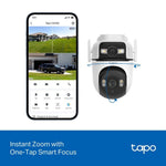 Tapo Surveillance Camera Tapo 3MP Dual 2K Cameras | Semi Panorama 165° |Smart Tracking | Full-Color Night Vision |Tapo C545D