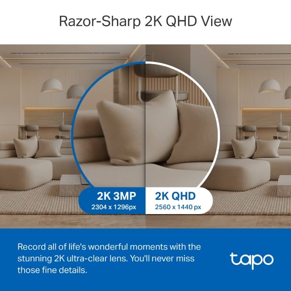 كاميرا منزلية داخلية بدقة 4 ميجا بكسل متحركة |Tapo.C220 - متجر نصر