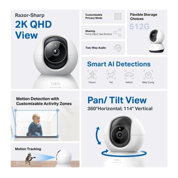Tapo TC72 | 4MP AI Home Security Wi-Fi Camera - متجر نصر
