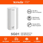 Tenda Networks Tenda 5G01 AX1500 Wi-Fi 6 5G NR Router – SIM Router | Plug & Play | Mesh Support