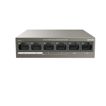 Tenda Networks Tenda 6-Port 10/100M Desktop Switch with 4-Port PoE / TEF1106P-4-63W