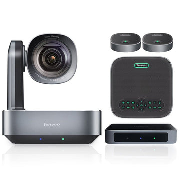 Tenveo Phone & Conference Tenveo VA612-EX Video 4K 12x Optical Zoom PTZ Camera with Bluetooth Speakerphone Office Equipment Conference System