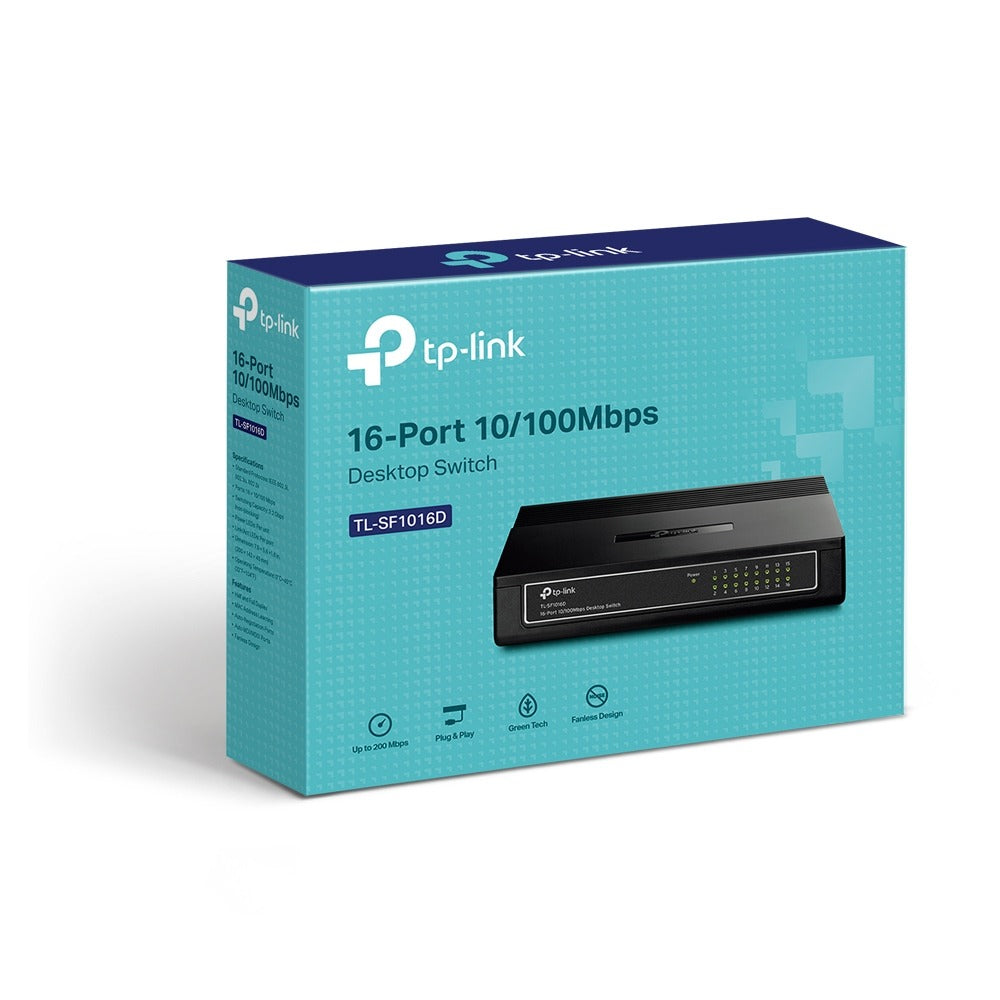سويتش TP-Link مكتبي بـ 16 منفذ 10/100Mbps | TL-SF1016D - متجر نصر