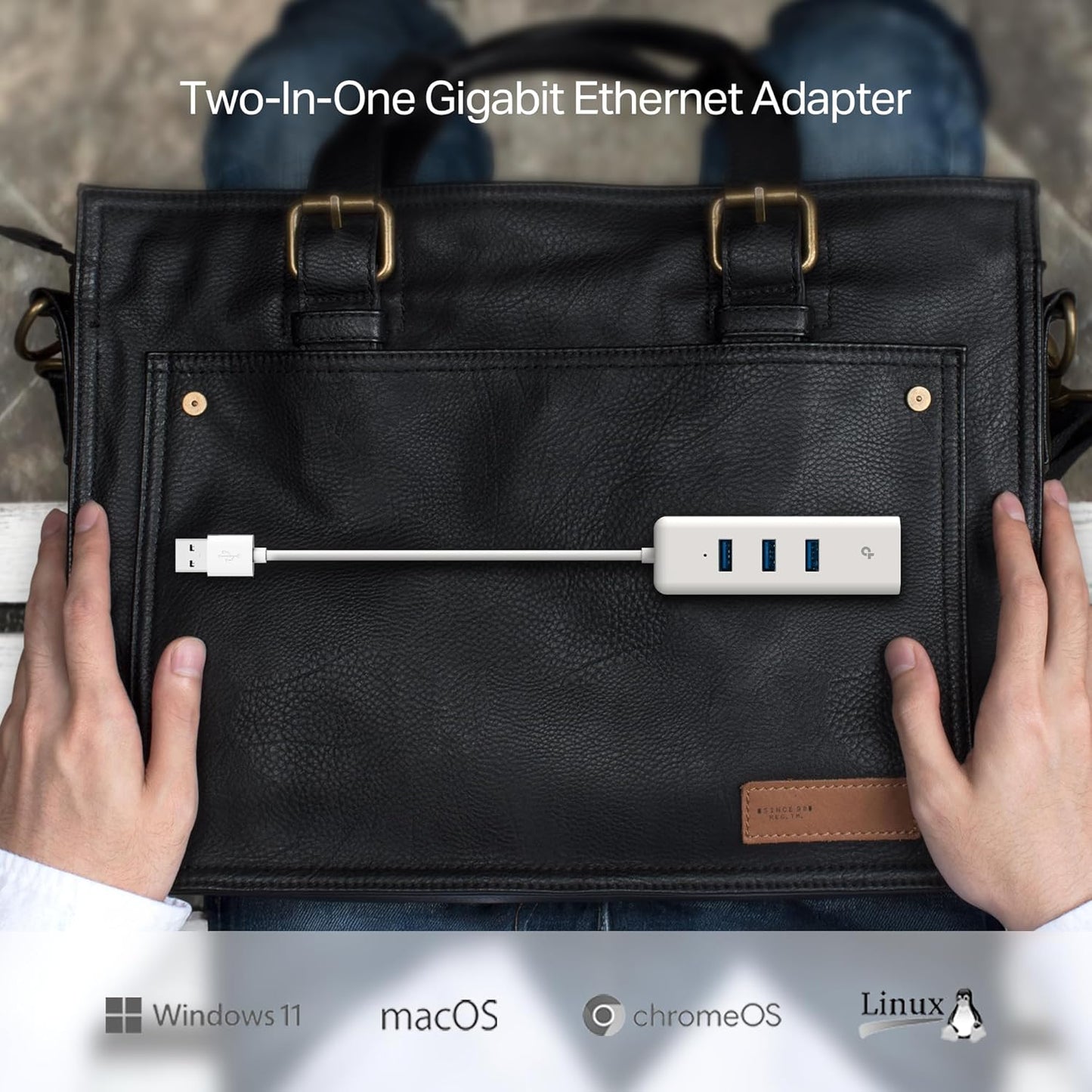TP-Link UE330-USB 3.0 3-Port Hub & Gigabit Ethernet Adapter 2 in 1 USB Adapter - متجر نصر