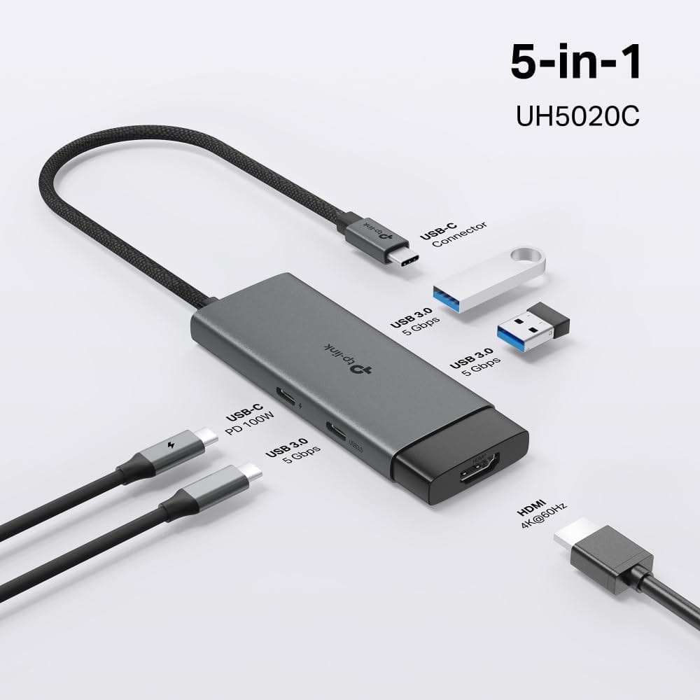 TP-Link UH5020C | USB Type-C 5 in 1 Hub - متجر نصر