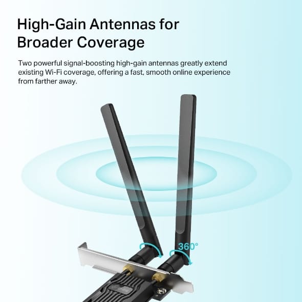 كرت شبكة AX1800 Wi-Fi 6 Bluetooth 5.2 PCIe /Archer TX20E - متجر نصر