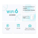 TP-Link Networks Deco X50 / AX3000 Whole Home Mesh WiFi 6 System (2 Pack)
