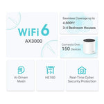 TP-Link Networks Deco X55 / AX3000 Whole Home Mesh WiFi 6 System (3 Pack)